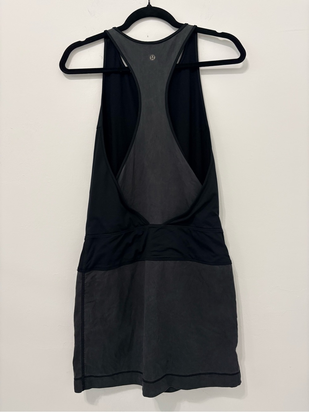 Lululemon Blissed Out Tank Dress Sz 2  Black Gray EUC - Picture 7 of 11